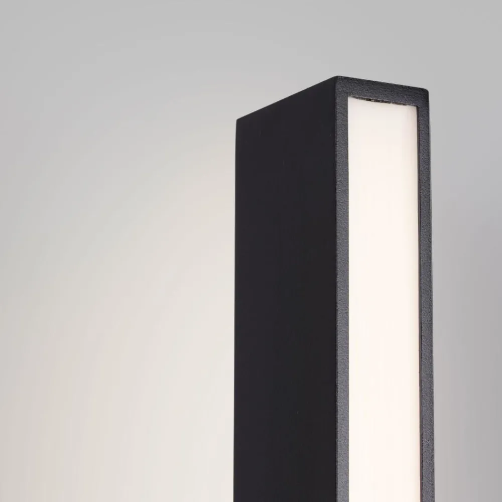 Lampioni Da Giardino-Selezionato da Mazzolaluce Lampione nero alto per giardini led 23w 3000k design moderno rettangolare
