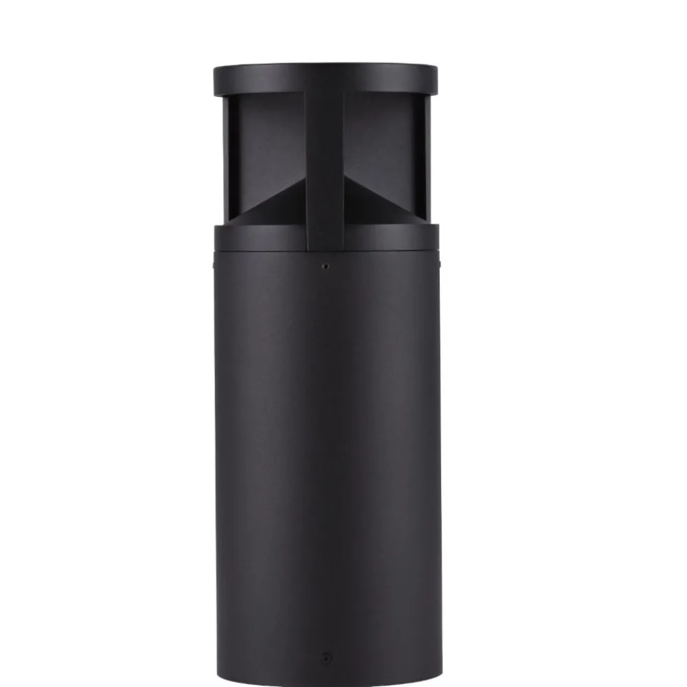 Lampioni Da Giardino-Selezionato da Mazzolaluce Lampione nero basso tubolare led 24w 3000k da giardino moderno