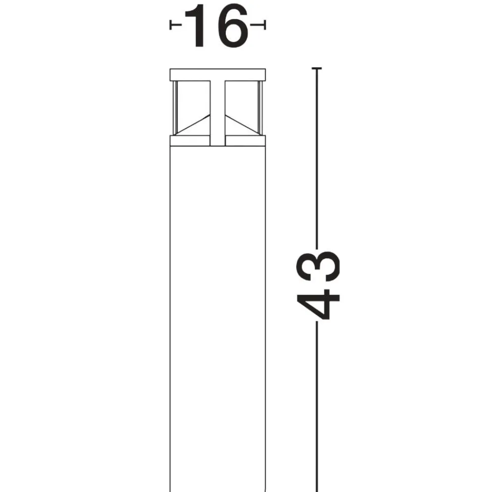 Lampioni Da Giardino-Selezionato da Mazzolaluce Lampione nero basso tubolare led 24w 3000k da giardino moderno