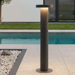 Lampioni Da Giardino-Selezionato da Mazzolaluce Lampione nero 60cm moderno da giardino led 7w 4000k fp