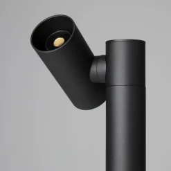 Lampioni Da Giardino-Selezionato da Mazzolaluce Lampione nero da giardino led 3000k cilindrico moderno