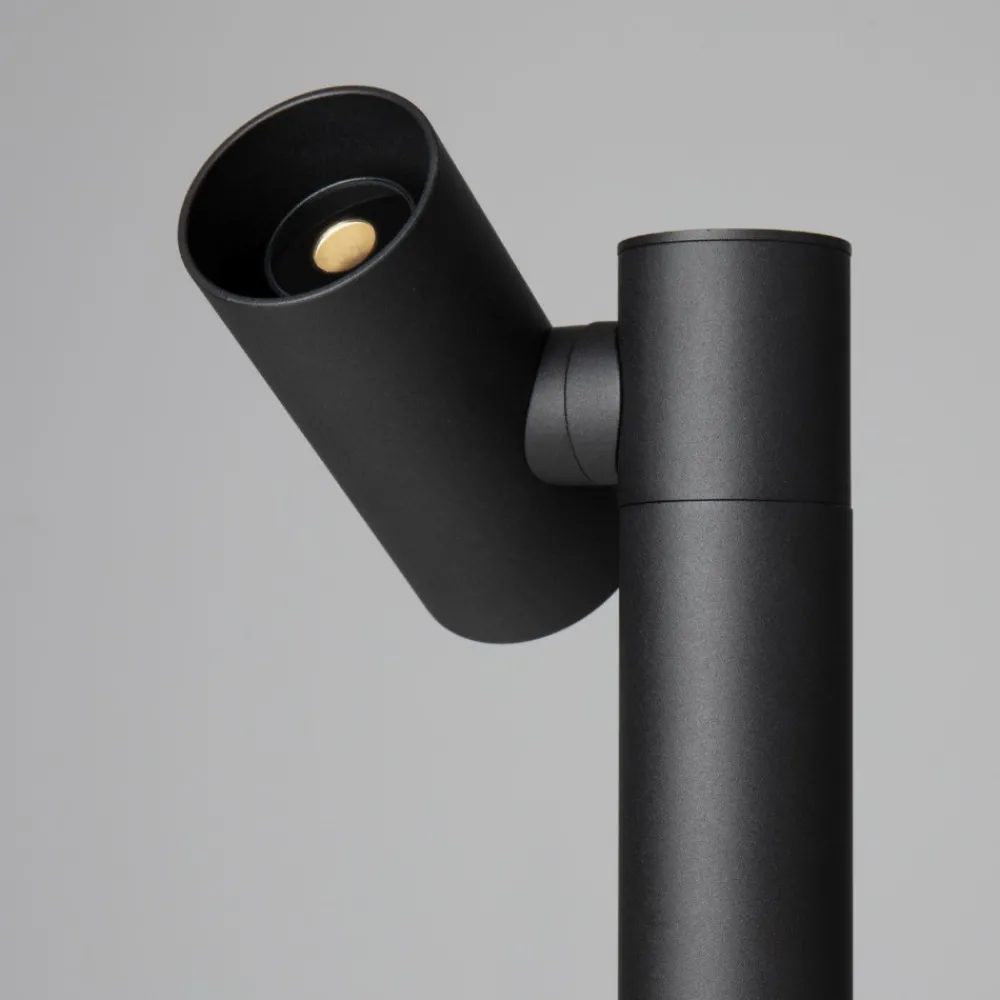 Lampioni Da Giardino-Selezionato da Mazzolaluce Lampione nero da giardino led 3000k cilindrico moderno