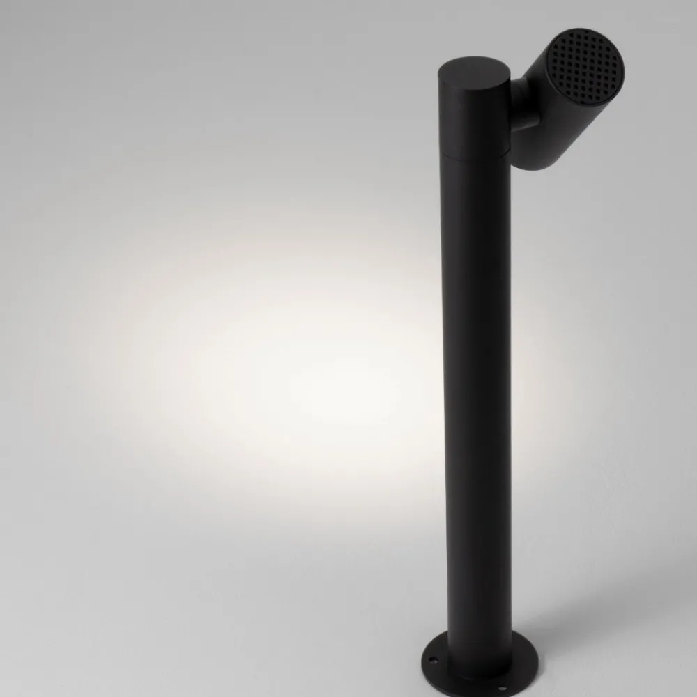 Lampioni Da Giardino-Selezionato da Mazzolaluce Lampione nero da giardino led 3000k cilindrico moderno