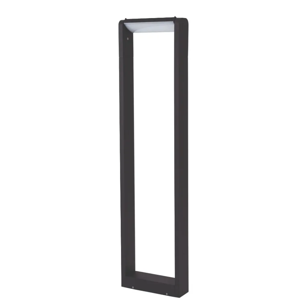 Lampioni Da Giardino-Selezionato da Mazzolaluce Lampione nero da giardino moderno led 3000k forma rettangolare