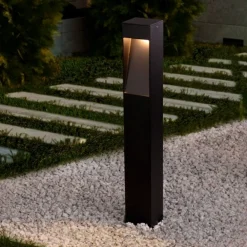 Lampioni Da Giardino-Selezionato da Mazzolaluce Lampione nero design da giardino 60 cm led 7w 3000k moderno