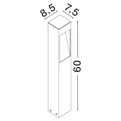 Lampioni Da Giardino-Selezionato da Mazzolaluce Lampione nero design da giardino 60 cm led 7w 3000k moderno