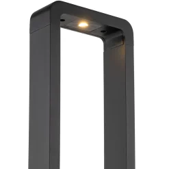 Lampioni Da Giardino-Selezionato da Mazzolaluce Lampione nero design moderno led 10w 3000k per esterno giardino