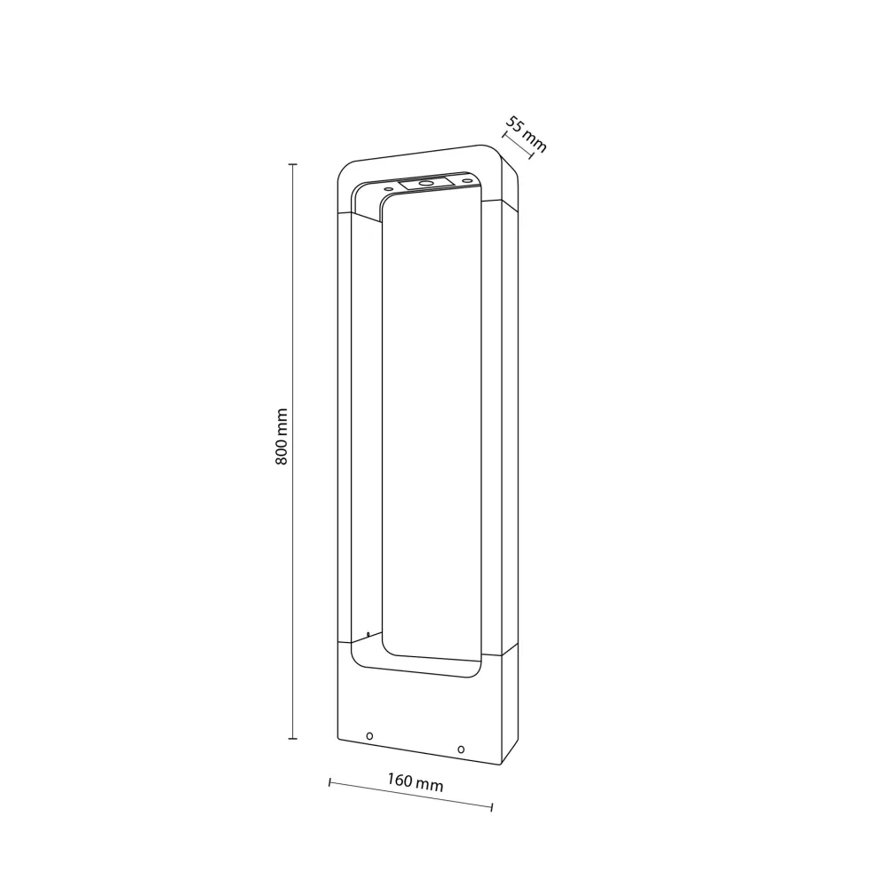 Lampioni Da Giardino-Selezionato da Mazzolaluce Lampione nero design moderno led 10w 3000k per esterno giardino