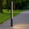 Lampioni Da Giardino-Selezionato da Mazzolaluce Lampione nero moderno rettangolare led 17w 3000k per giardino