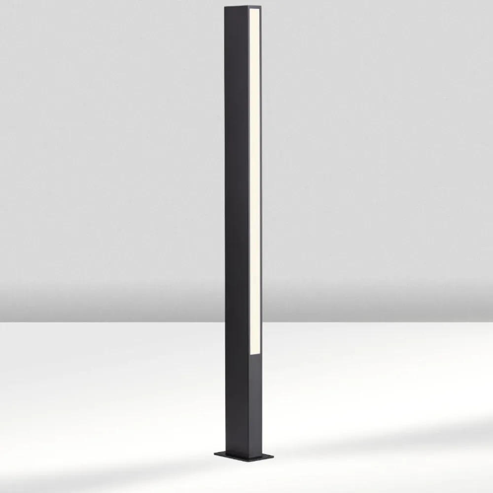 Lampioni Da Giardino-Selezionato da Mazzolaluce Lampione nero moderno rettangolare led 17w 3000k per giardino