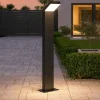 Lampioni Da Giardino-Selezionato da Mazzolaluce Lampione nero per giardino led 12w 3000k moderno rettangolare