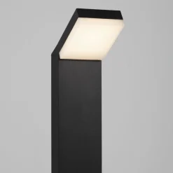 Lampioni Da Giardino-Selezionato da Mazzolaluce Lampione nero per giardino led 12w 3000k moderno rettangolare