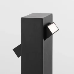 Lampioni Da Giardino-Selezionato da Mazzolaluce Lampione nero per giardino led 3000k rettangolare moderno