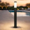 Lampioni Da Giardino-Selezionato da Mazzolaluce Lampione paletto cilindro da giardino nero per esterni