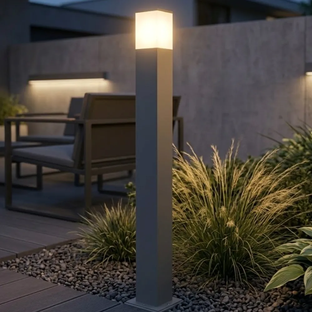 Lampioni Da Giardino-Top Light Lampione paletto da esterno antracite moderno nizza