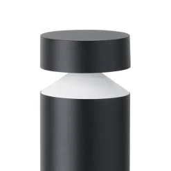 Lampioni Da Giardino-Selezionato da Mazzolaluce Lampione palo da esterno nero led 3000k ip65 nero cilindro h100 cm