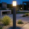 Lampioni Da Giardino-Top Light Lampione palo da giardino moderno nero anti corrosione loano