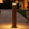 Lampioni Da Giardino-Ideal Lux Lampione per esterno boeing pt h070 marrone led 14w 3000k