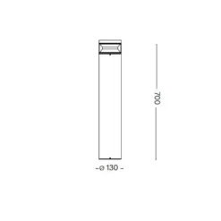 Lampioni Da Giardino-Ideal Lux Lampione per esterno boeing pt h070 marrone led 14w 3000k