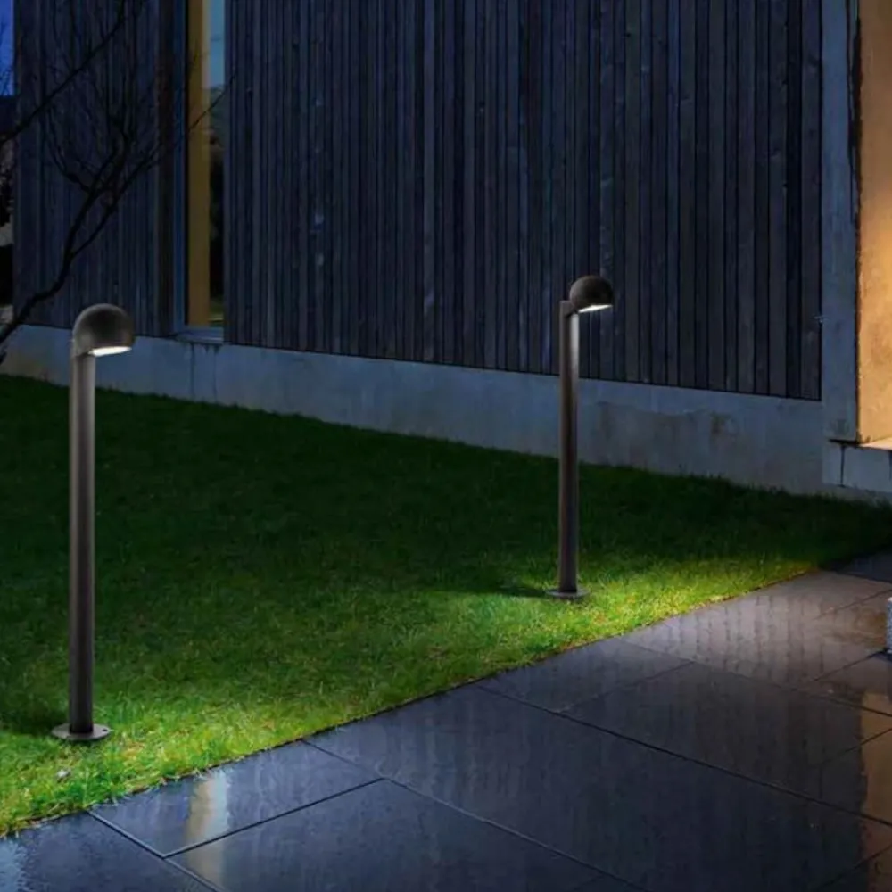 Lampioni Da Giardino-Perenz Illuminazione Lampione per esterno giardino moderno led 12w 4000k grafite ip54 helmet perenz