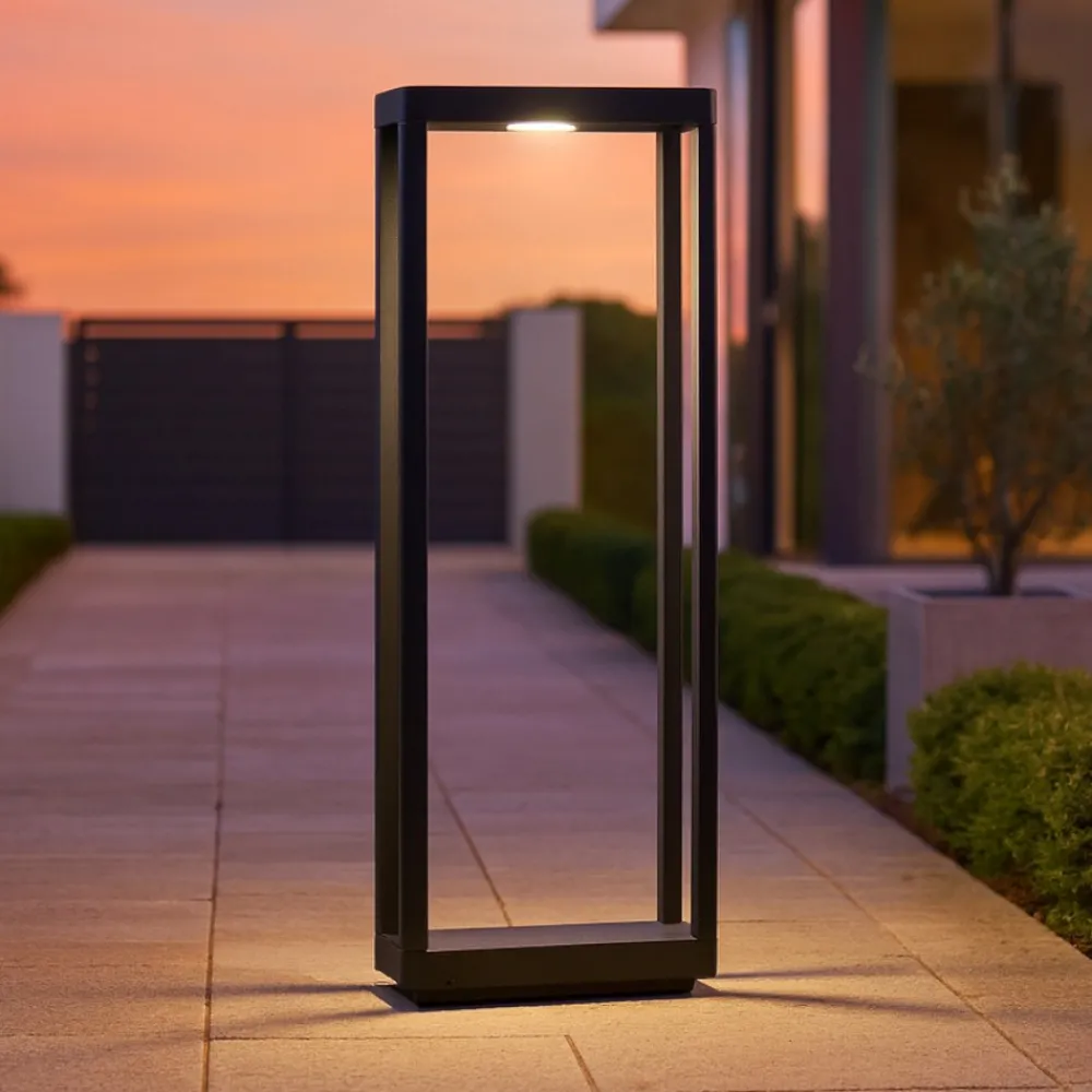 Lampioni Da Giardino-Selezionato da Mazzolaluce Lampione per esterno giardino moderno led 3000k nero