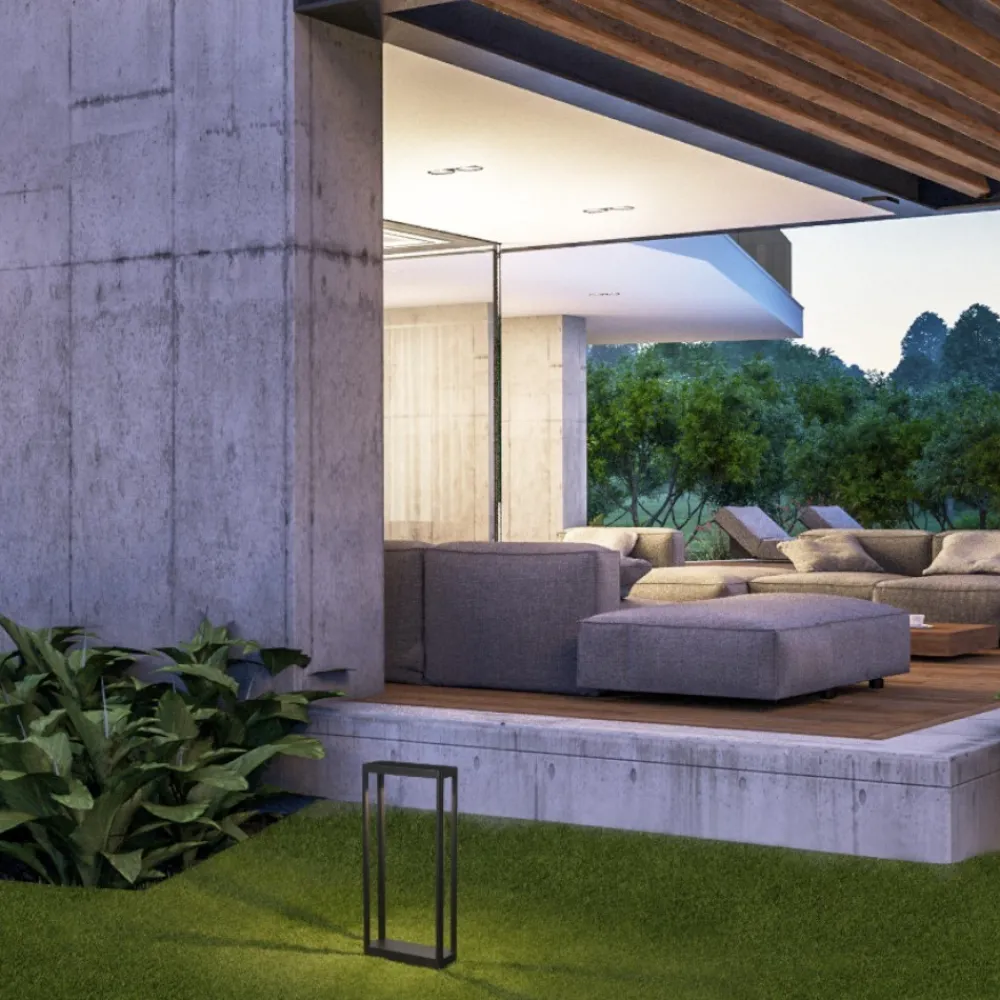 Lampioni Da Giardino-Selezionato da Mazzolaluce Lampione per esterno giardino moderno led 3000k nero