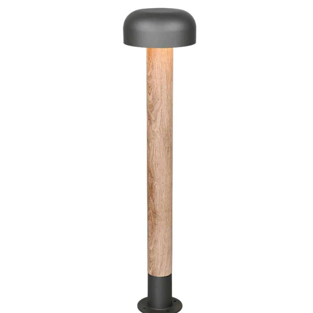 Lampioni Da Giardino-Selezionato da Mazzolaluce Lampione per esterno ip54 h84 cm effetto legno