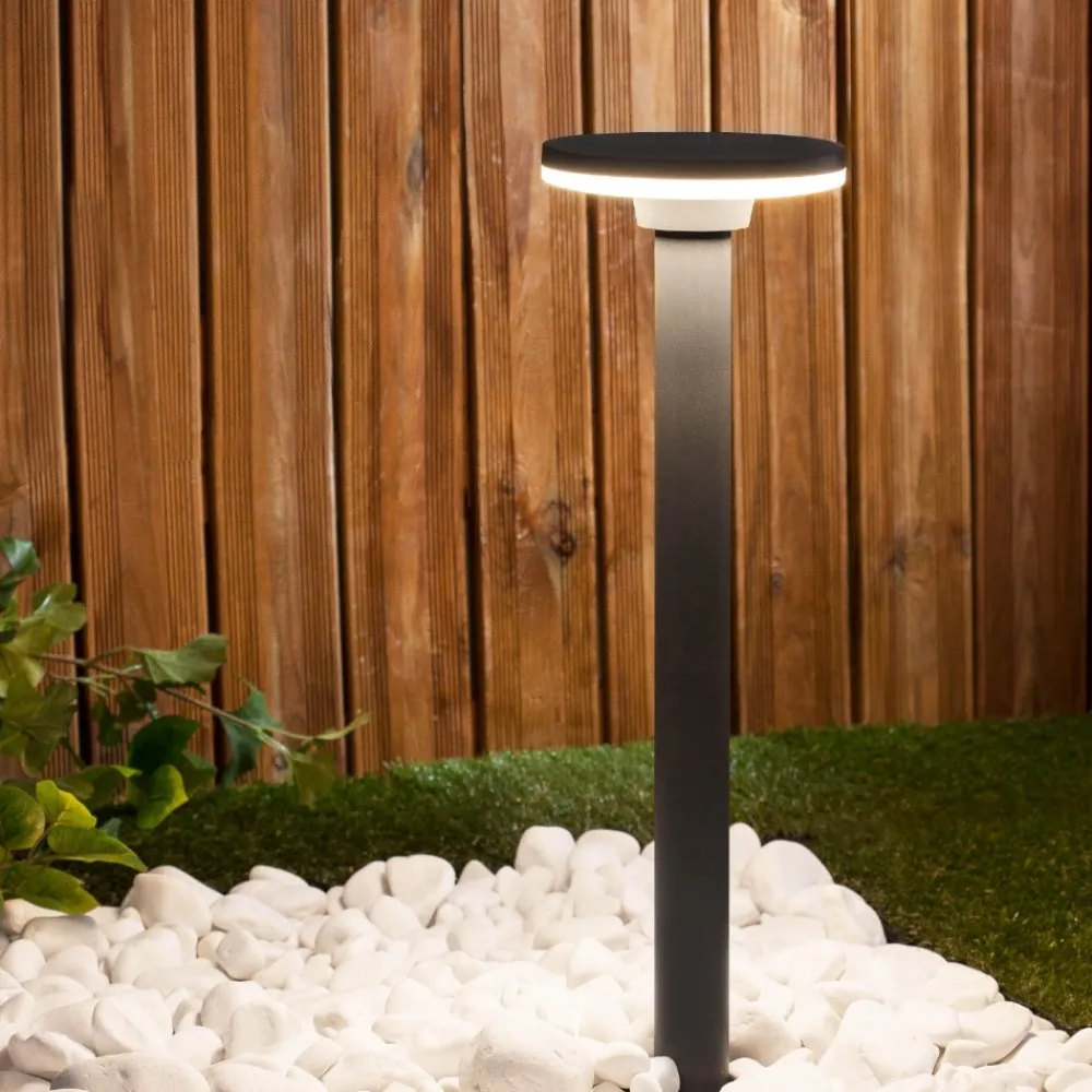 Lampioni Da Giardino-Selezionato da Mazzolaluce Lampione per esterno moderno per giardino antracite led 12w 3000k