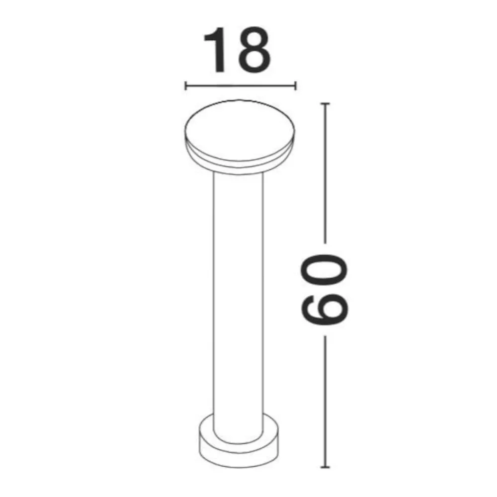 Lampioni Da Giardino-Selezionato da Mazzolaluce Lampione per esterno moderno per giardino antracite led 12w 3000k