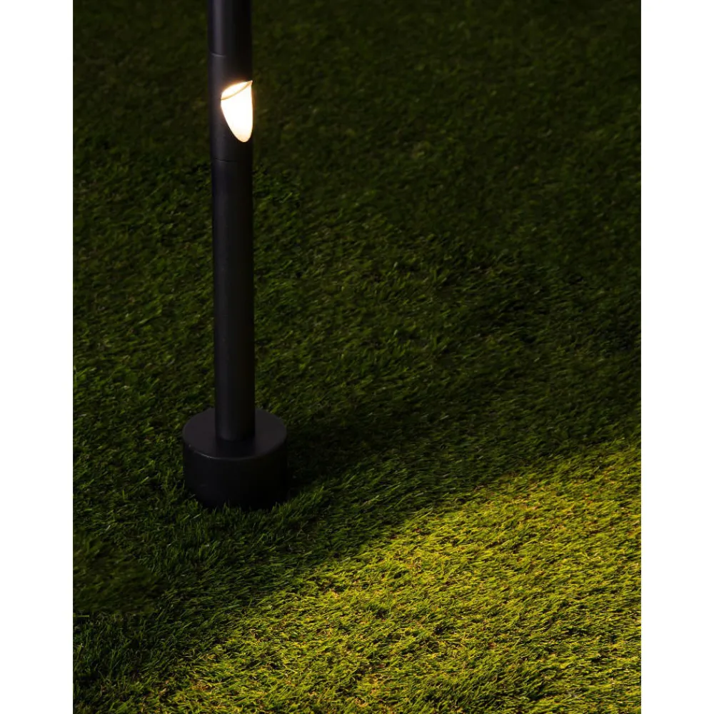 Lampioni Da Giardino-Selezionato da Mazzolaluce Lampione per giardini nero led 8w 3000k moderno cilindrico