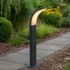 Lampioni Da Giardino-Selezionato da Mazzolaluce Lampione per giardino moderno 60cm design curvo grafite led 4000k ip65