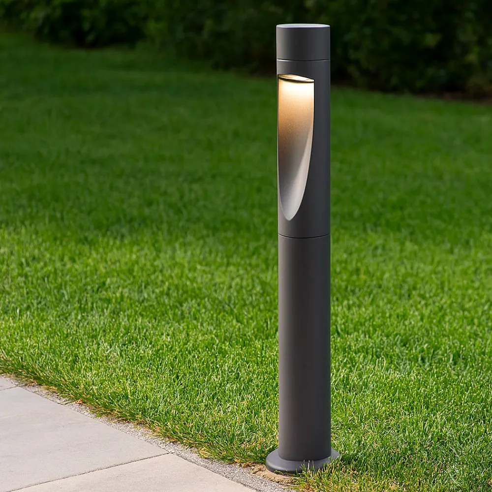Lampioni Da Giardino-Selezionato da Mazzolaluce Lampione per giardino moderno grafite led 15w 4000k 90cm ip66