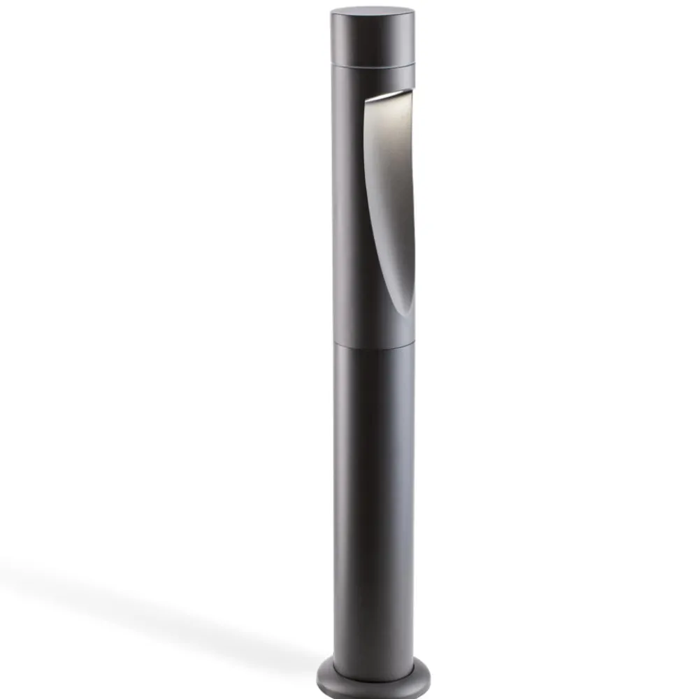 Lampioni Da Giardino-Selezionato da Mazzolaluce Lampione per giardino moderno grafite led 15w 4000k 90cm ip66