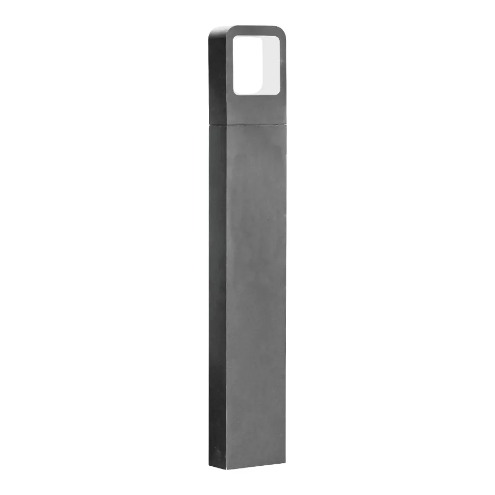 Lampioni Da Giardino-Selezionato da Mazzolaluce Lampione per giardino moderno grigio led 3000k a rettangolo smussato