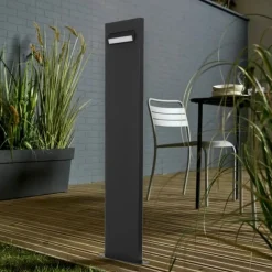 Lampioni Da Giardino-Selezionato da Mazzolaluce Lampione rettangolare da giardino led 3000k moderno color nero