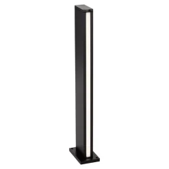 Lampioni Da Giardino-Selezionato da Mazzolaluce Lampione rettangolare nero moderno led 12w 3000k per esterno