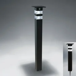 Lampioni Da Giardino-Vivida International Lampione solare da giardino led 3w 6000k nero vivida