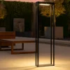 Lampioni Da Giardino-Selezionato da Mazzolaluce Lampione solare da giardino moderno nero con sensore di movimento