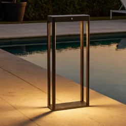 Lampioni Da Giardino-Selezionato da Mazzolaluce Lampione solare per giardino nero moderno con sensore di movimento