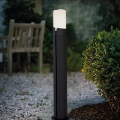 Lampioni Da Giardino-Selezionato da Mazzolaluce Lampione tubolare nero per giardini moderni h60 cm
