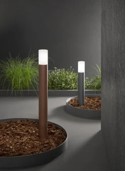 Lampioni Da Giardino-Perenz Illuminazione Lampo perenz lampione paletto da giardino h90 cm corten ip54
