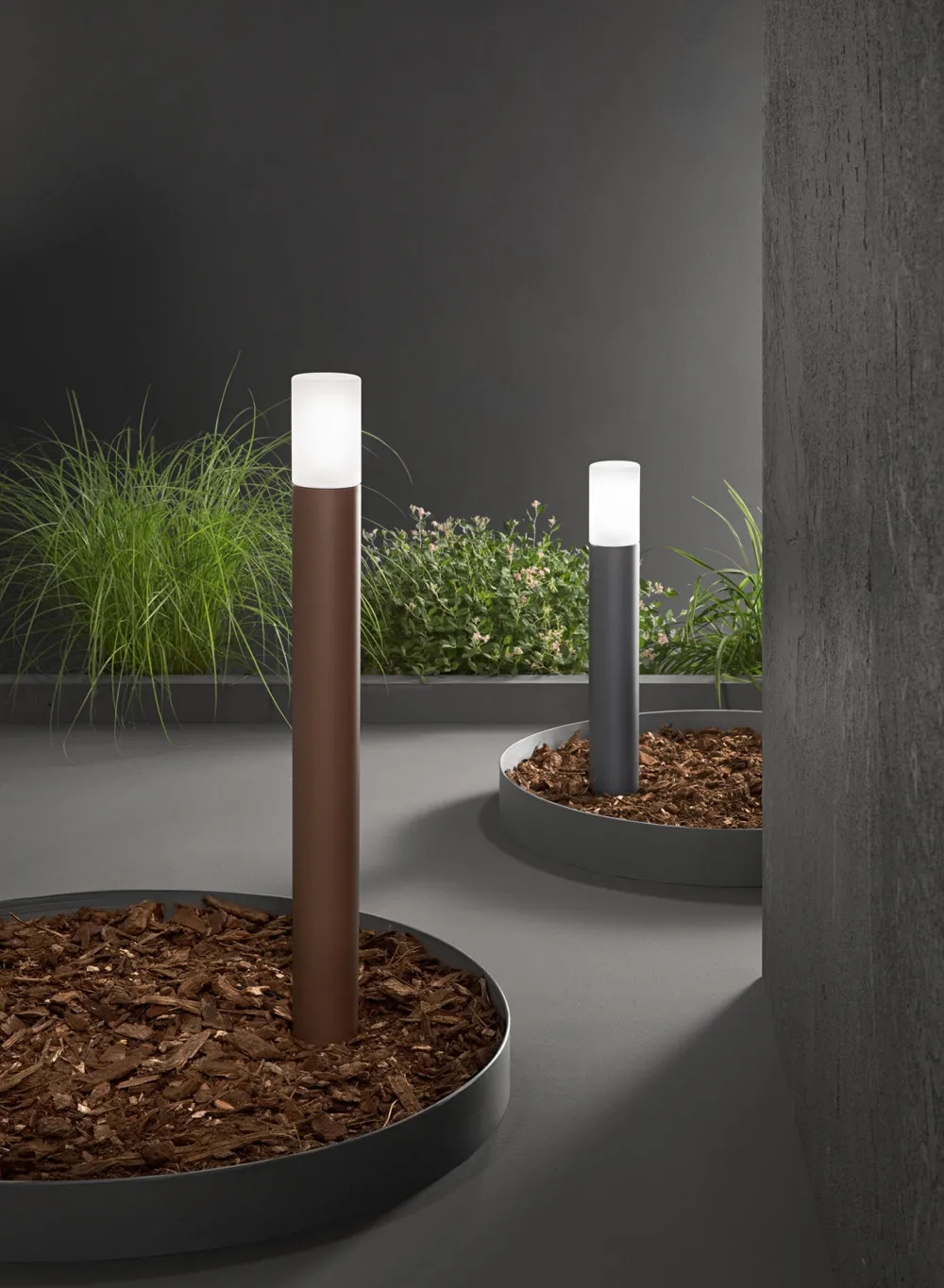Lampioni Da Giardino-Perenz Illuminazione Lampo perenz lampione paletto da giardino h90 cm corten ip54