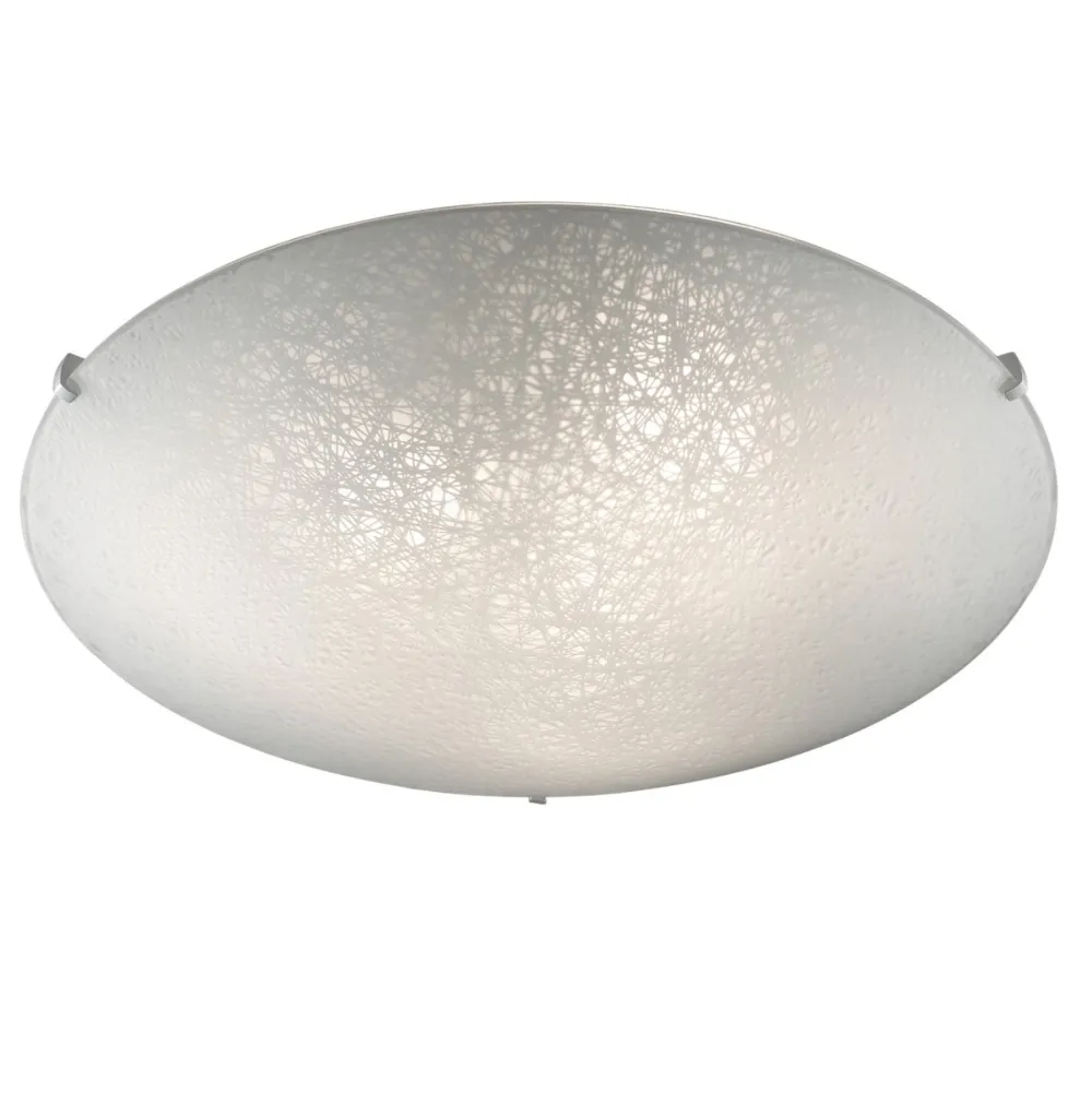 Plafoniere Moderne-Ideal Lux Lana pl3 plafoniera 40cm vetro serigrafato per camera da letto