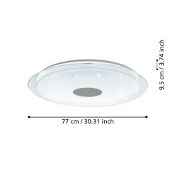 Plafoniere Moderne-Eglo Lanciano z plafoniera tonda moderna 77cm led da 2700k a 6500k