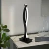 Lampade Da Tavolo-Eglo Lasana lampada da tavolo moderna nera per soggiorno