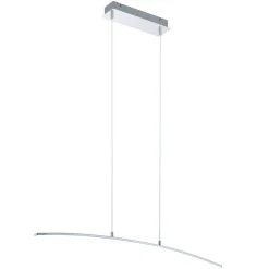 Lampadari Cucina-Eglo Lasana lampadario pendente curvo per tavolo da cucina cromo 15w 3000k