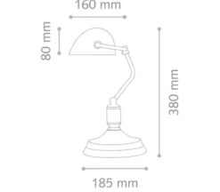 Lampade Da Tavolo-Ideal Lux Lawyer tl1 lampada churchill da scrivania vetro verde ottone