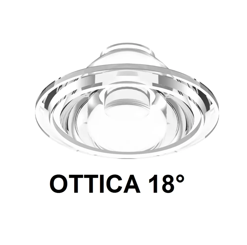 Illuminazione A Binario-Ideal Lux Lente ottica 18 gradi accessorio per faretto 14w 48v serie