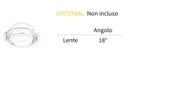 Illuminazione A Binario-Ideal Lux Lente ottica 18 gradi accessorio per faretto 14w 48v serie
