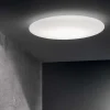 Plafoniere Moderne-Ideal Lux Level pl d40 plafoniera a led 22w 3000k ovale 40cm vetro bianco